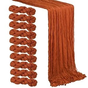 10 Terracotta cheesecloth gauze table runners wedding events. 120in long/10ft
